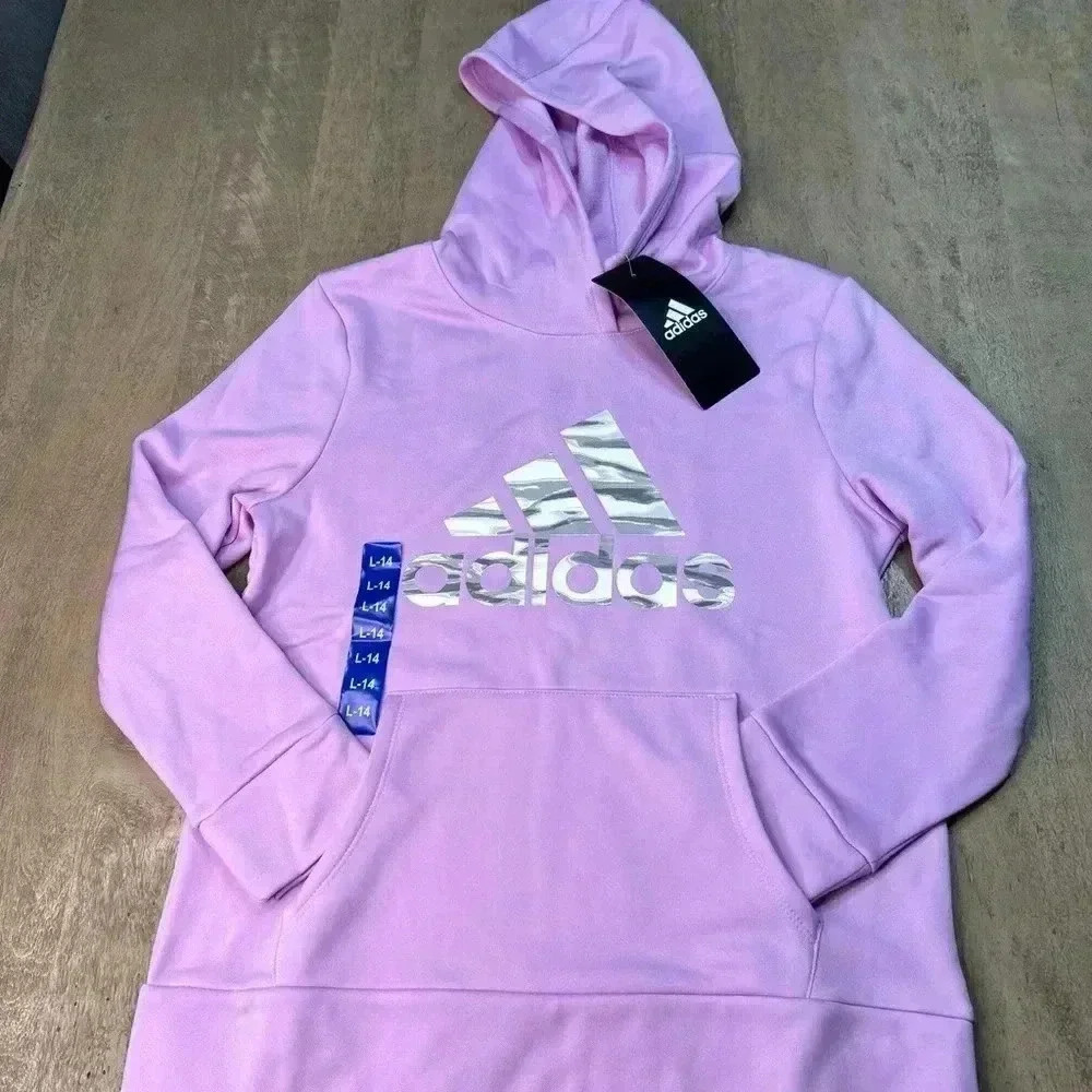 Adidas lilac purple hoodie NWT, Large
